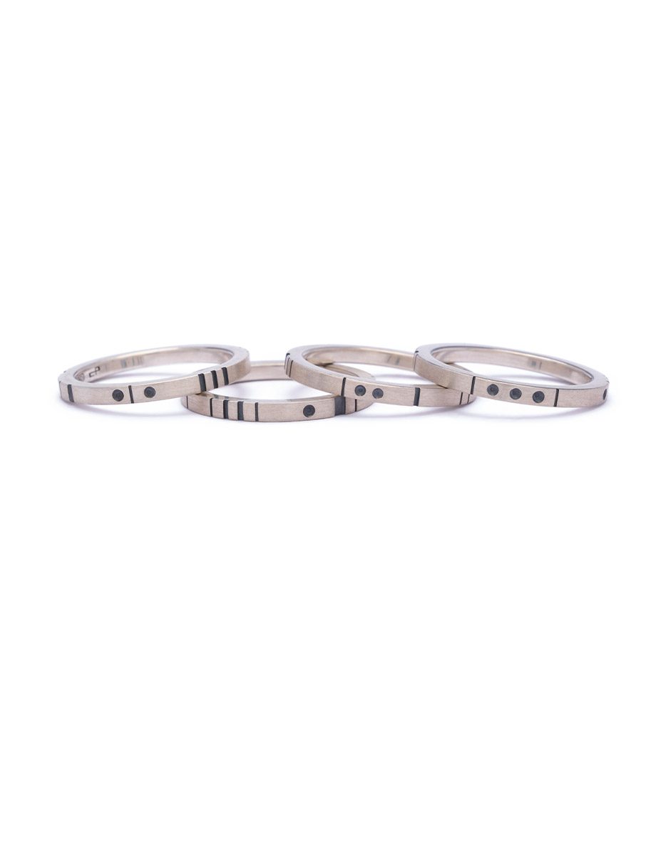 Metropolis Four Stack Ring – Silver
