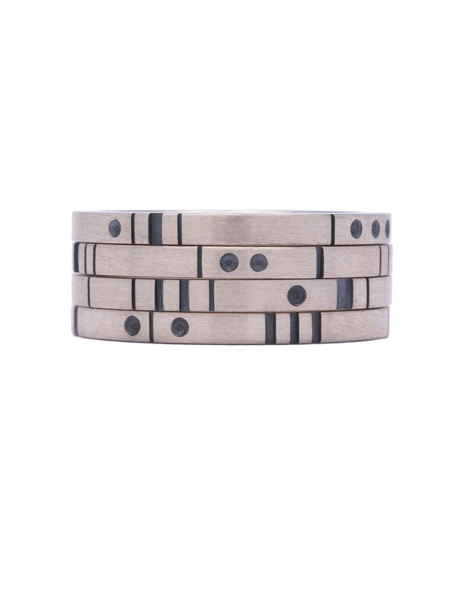 Metropolis Four Stack Ring – Silver