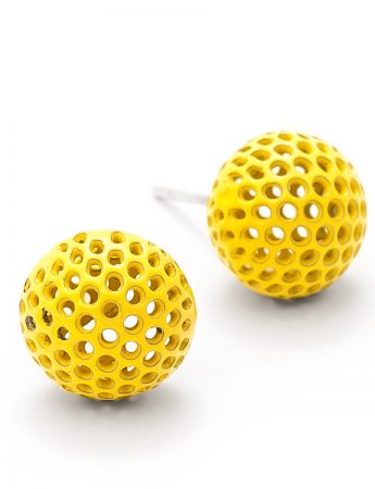 Ball Stud Earrings – Yellow