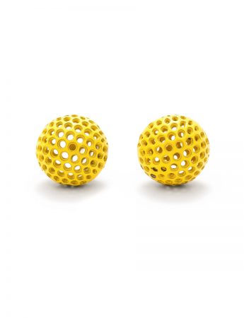 Ball Stud Earrings – Yellow