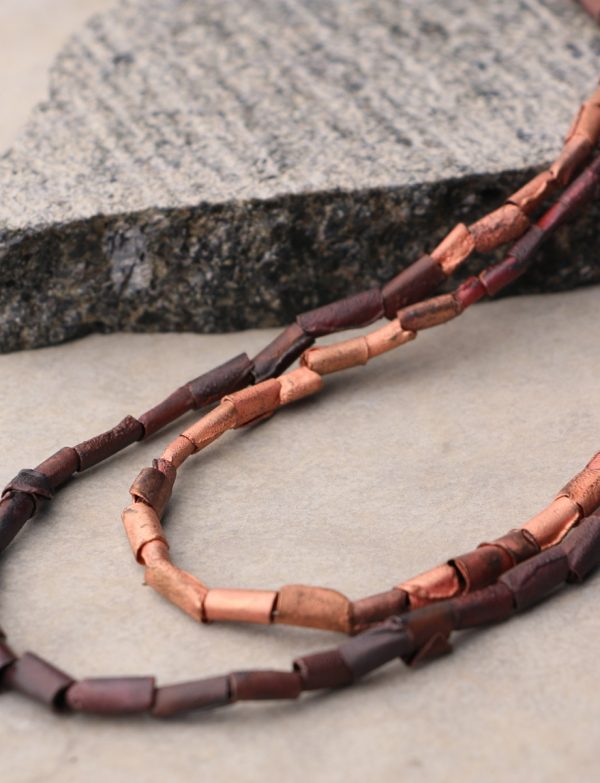 Beaded Shibuichi Necklace