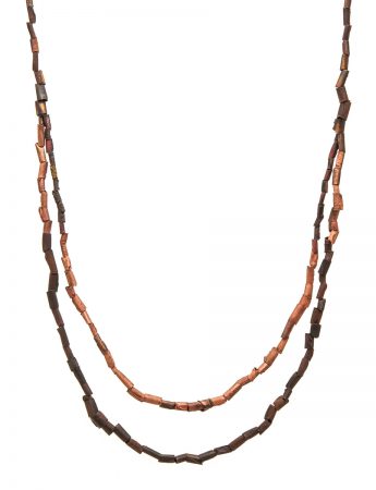 Beaded Shibuichi Necklace