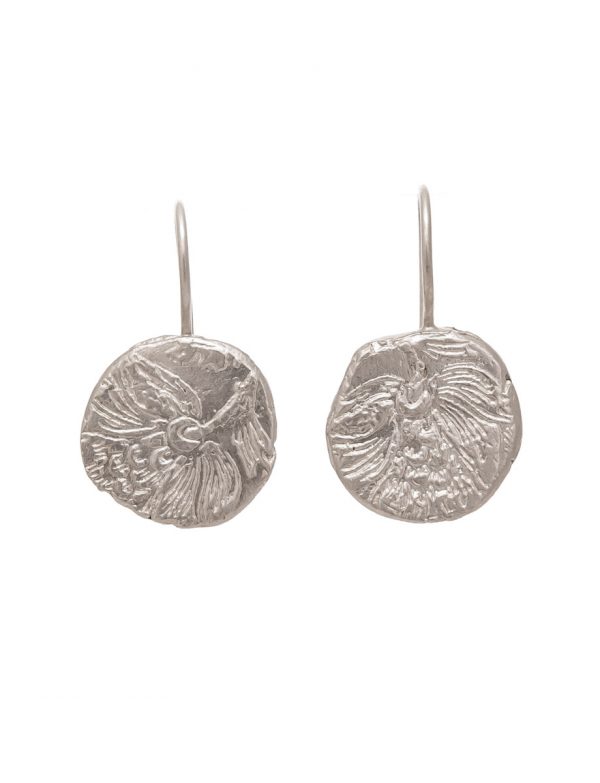 Fragment Round Hook Earrings – Silver