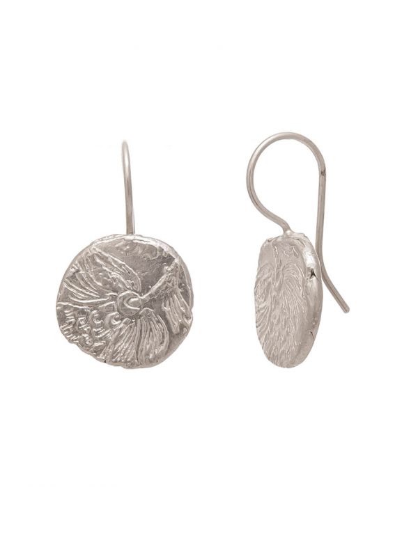 Fragment Round Hook Earrings – Silver