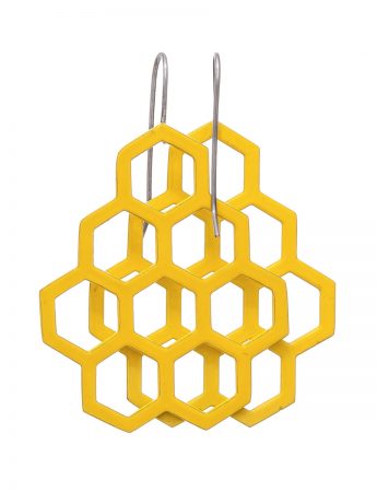 Honeycomb Earrings – Yellow