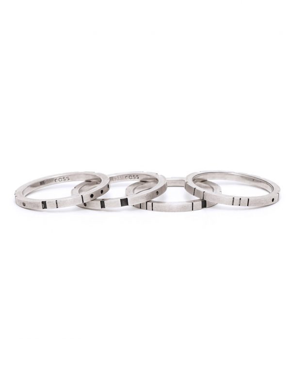 Metropolis Four Stack Ring – Silver
