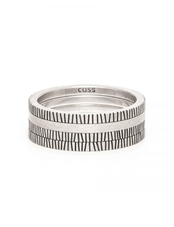 Zebra Four Stack Ring – Silver