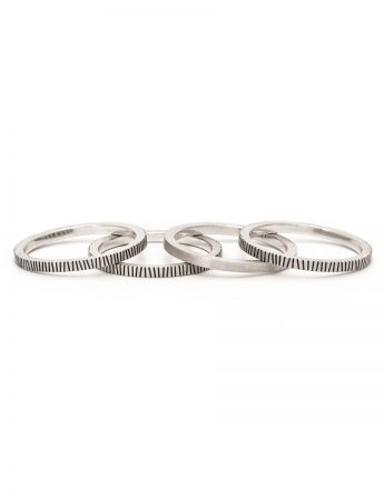 Zebra Four Stack Ring – Silver