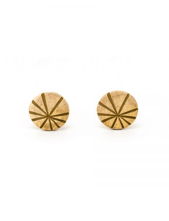 Fan Shell Stud Earrings – Gold