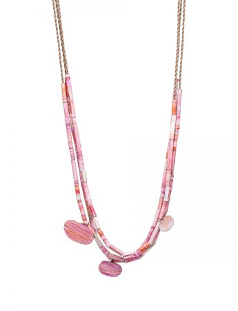 Landlines Necklace – Sunrise Pink