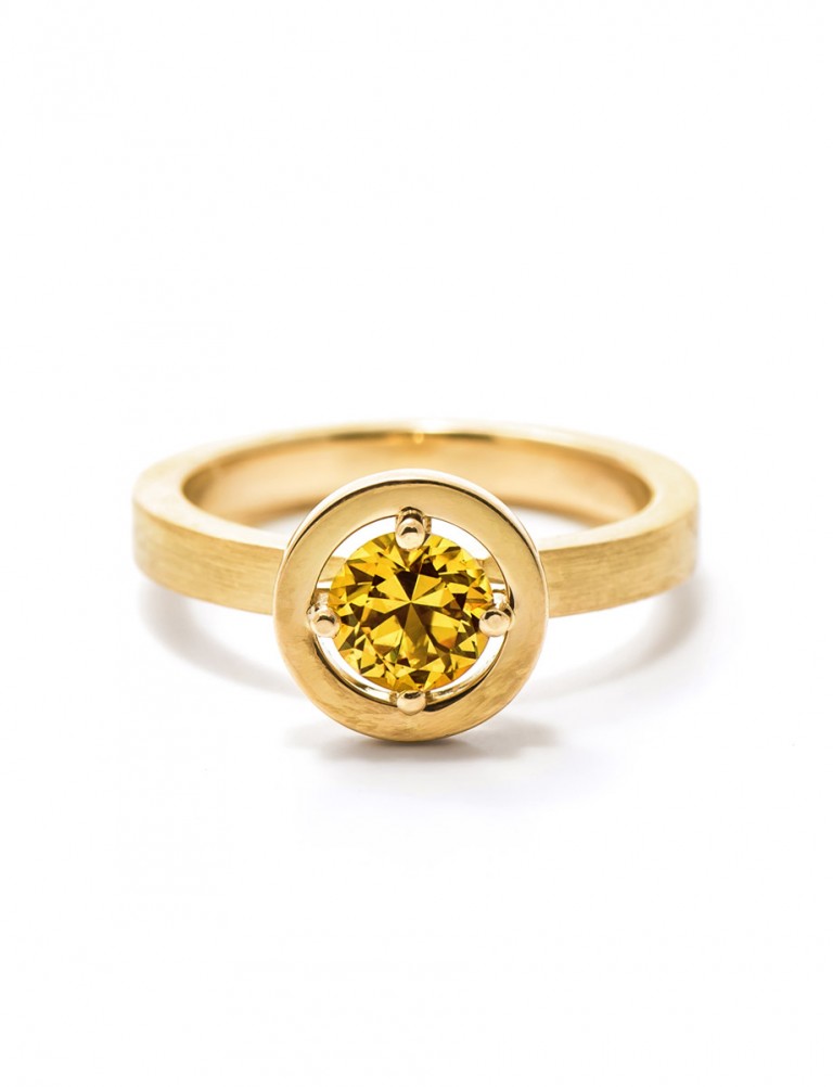 Yellow Australian Sapphire Ring
