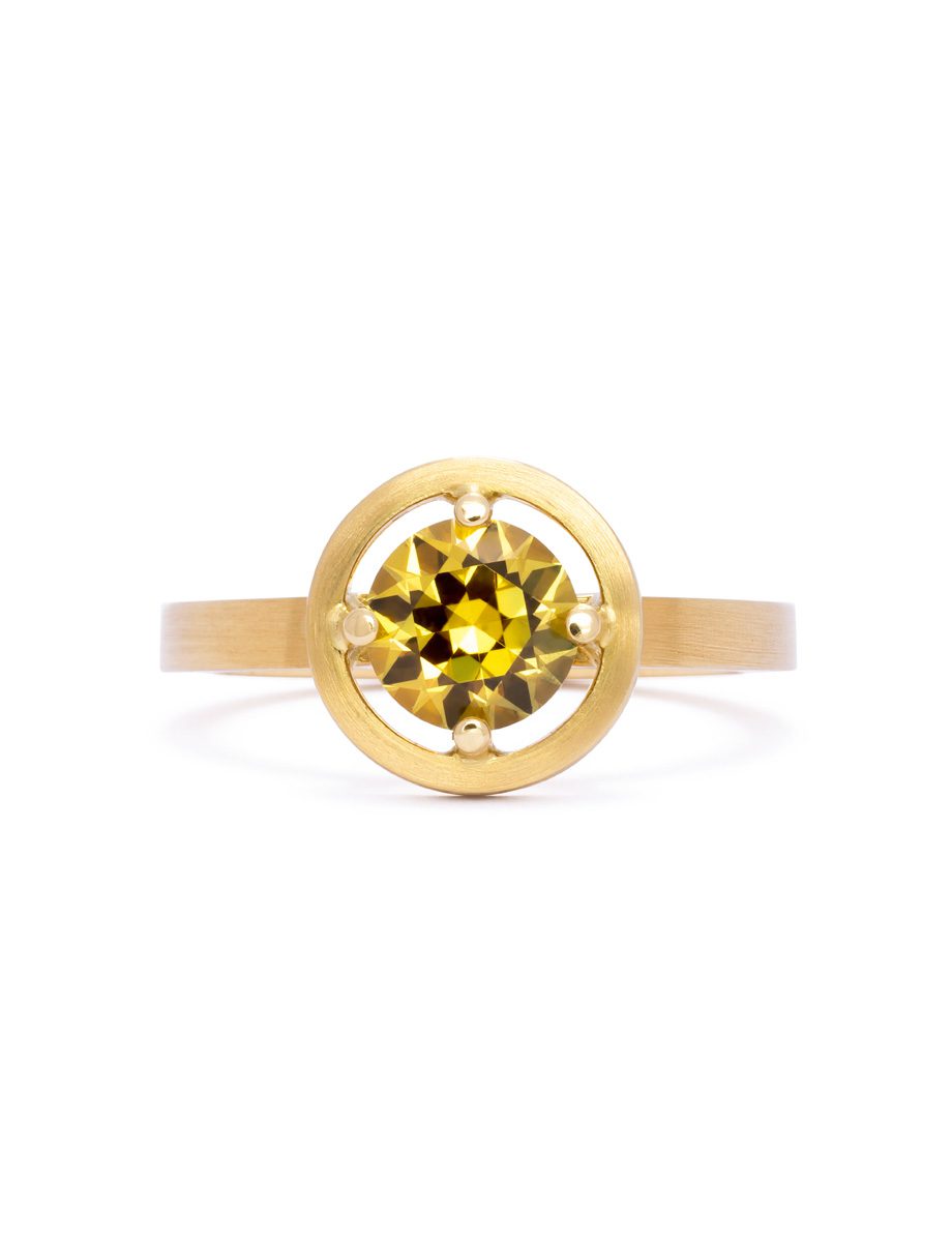 Halo Ring – Yellow Gold & Australian Sapphire