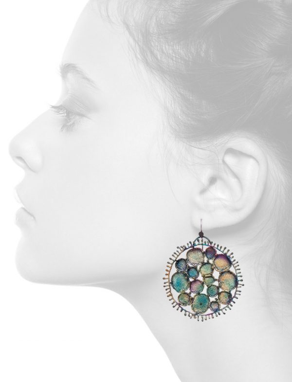Hanging Rays – Shibuichi Earrings