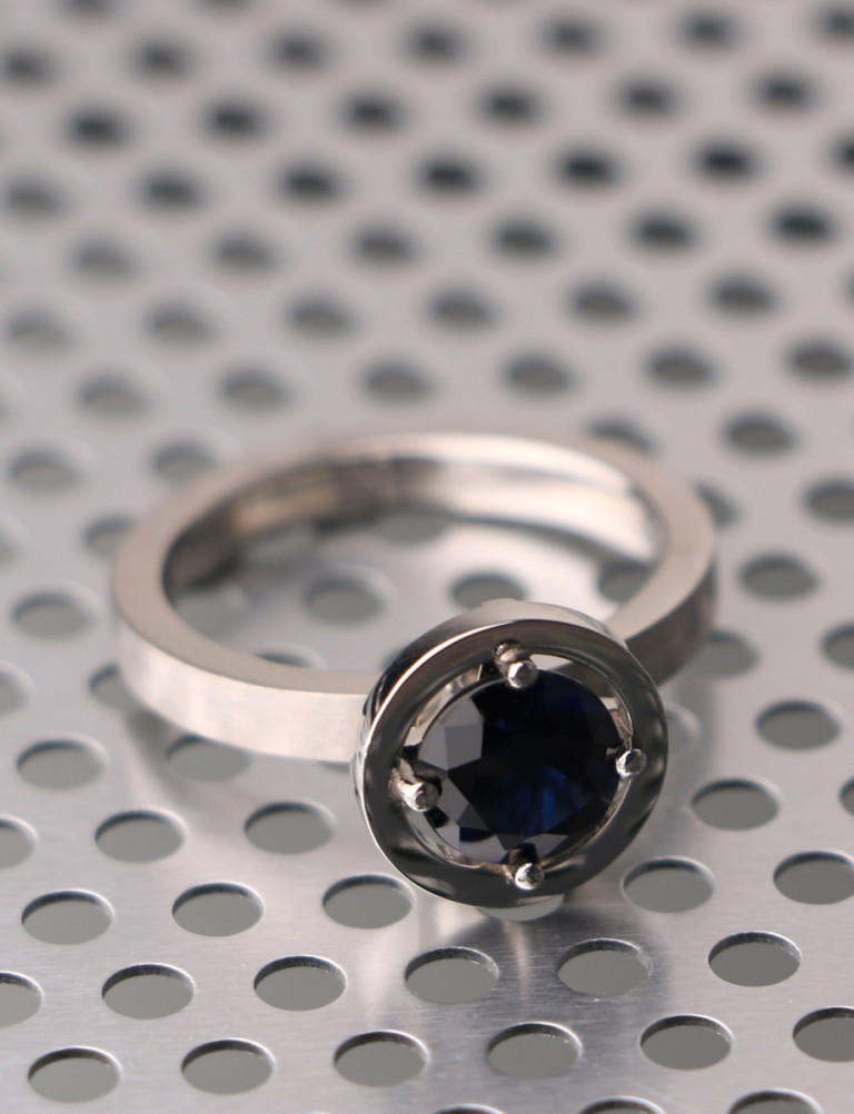 Platinum Australian Sapphire Ring