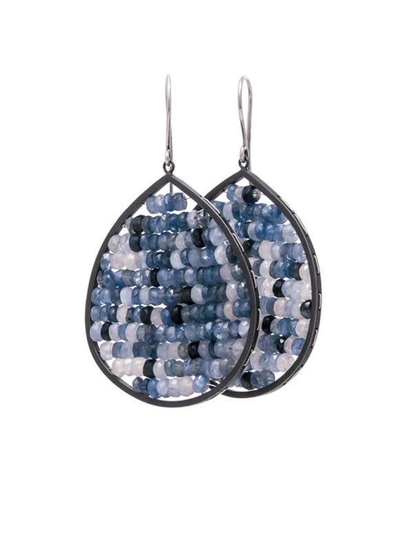 Reef Earrings – Silver Sapphire