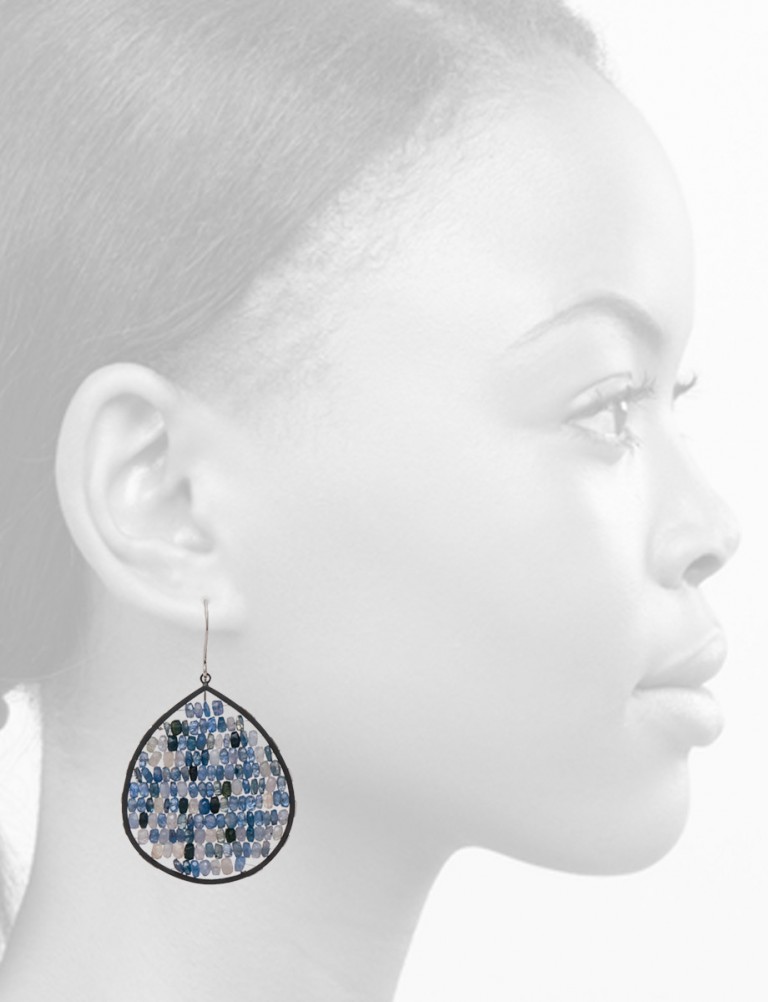 Reef Earrings – Silver Sapphire
