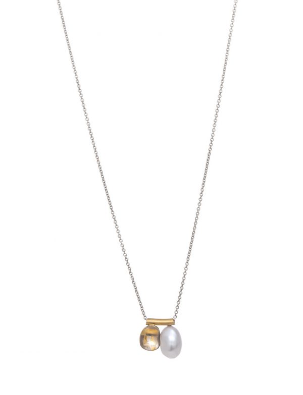 Shared Terrain Pearl Pendant Necklace