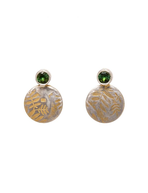 Leaf Stud Earrings – Tourmaline