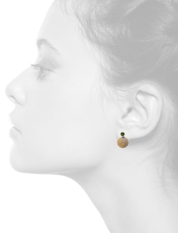 Leaf Stud Earrings – Tourmaline