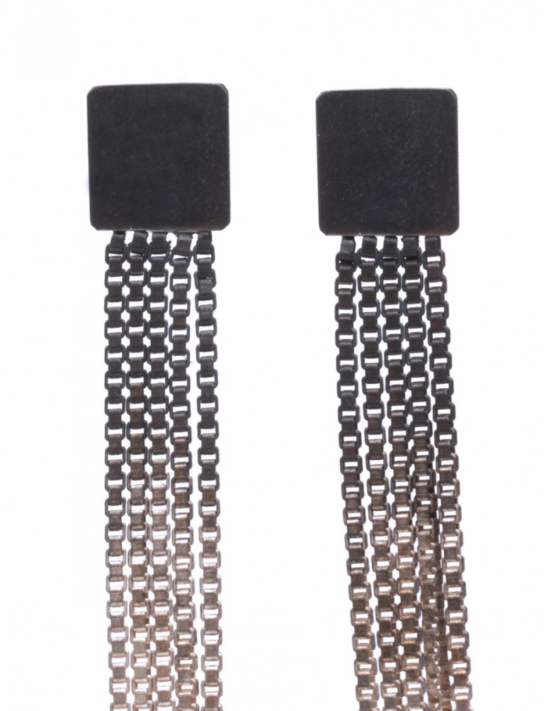 Long Shikaku Square Chain Earrings – Gradient