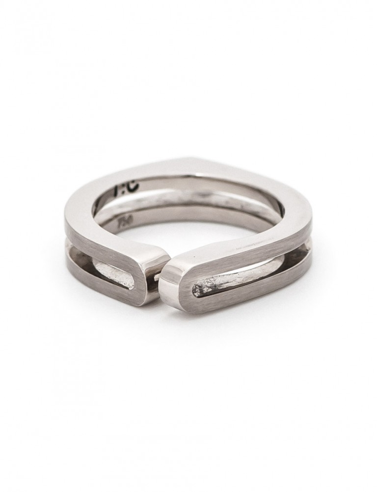 Side Fold Ring – White Gold