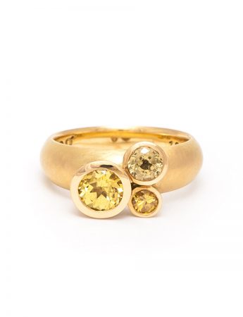 Clover Ring – Yellow Sapphires