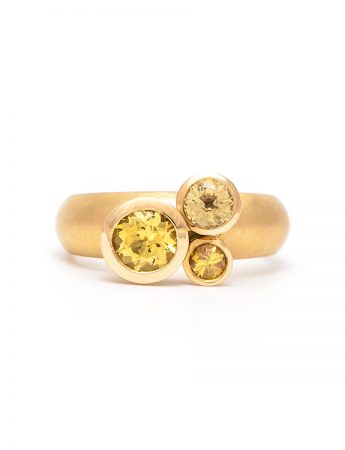 Clover Ring – Yellow Sapphires