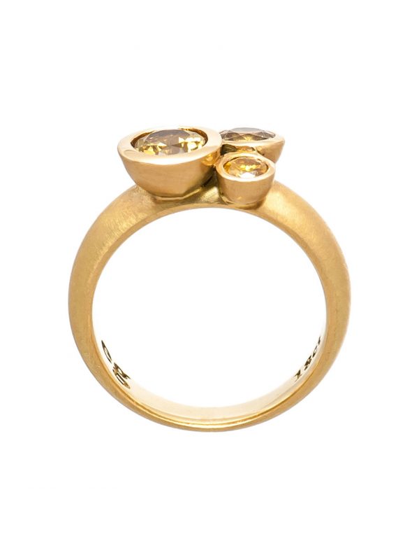 Clover Ring – Yellow Sapphires