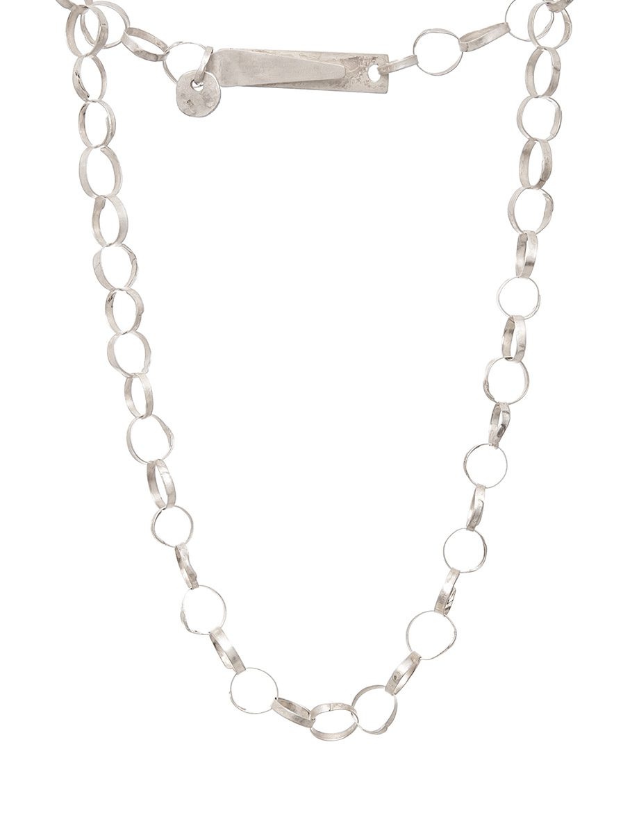 High stakes online fame silver necklace