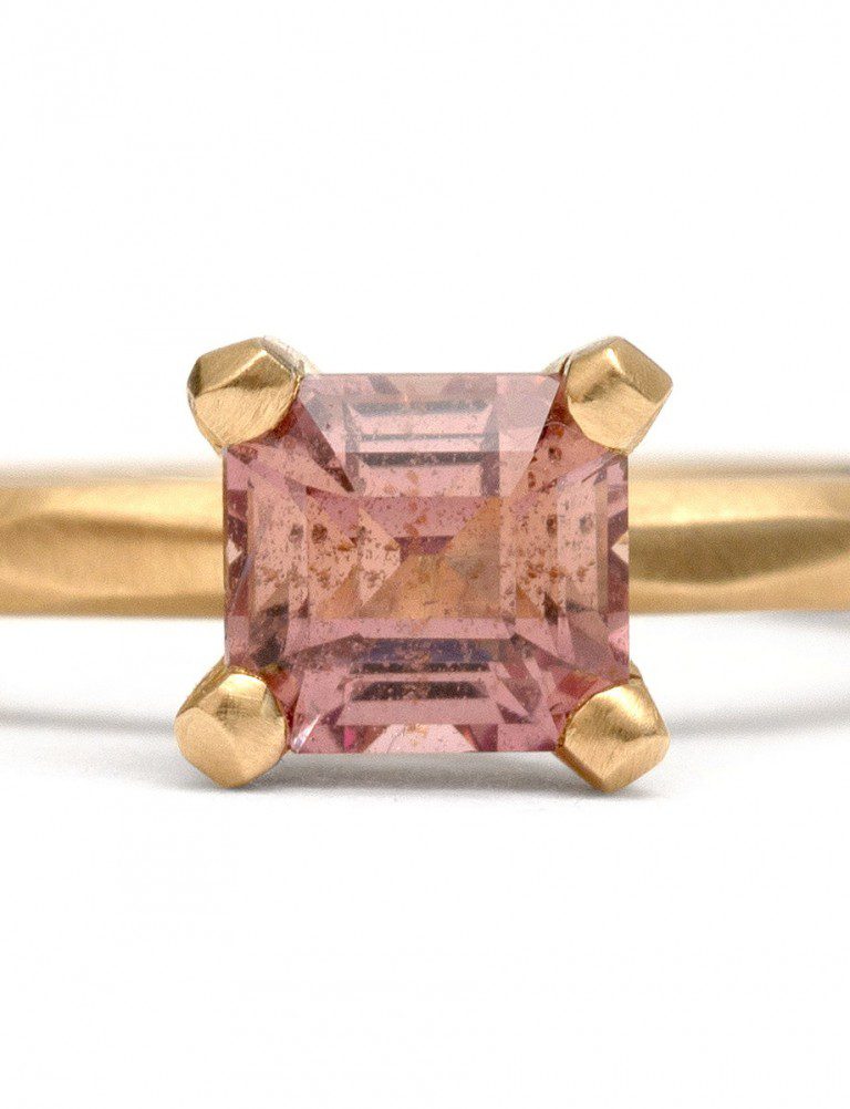 Cinnamon Apricot Sapphire Ring