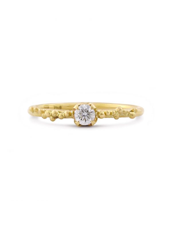 Claw Set Granulation Ring – Diamond