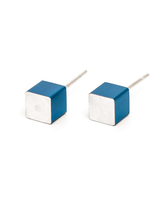Cubist Stud Earrings – Blue Side