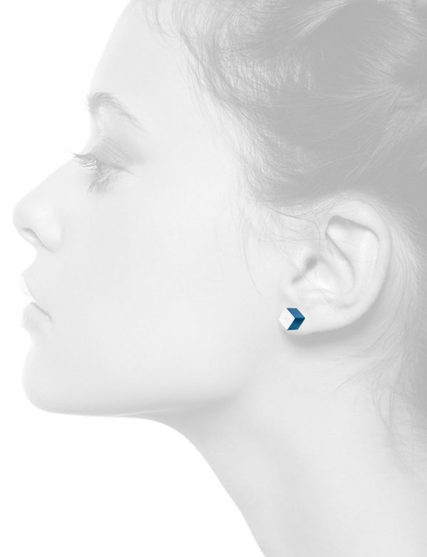 Cubist Stud Earrings – Blue Side