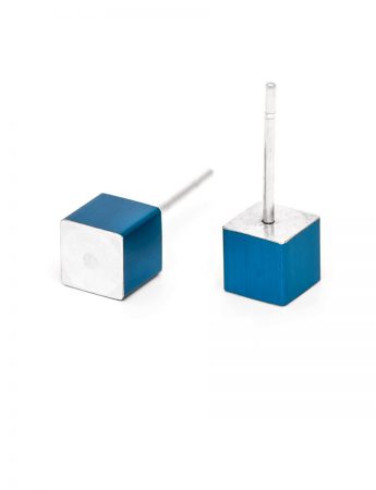 Cubist Stud Earrings – Blue Side