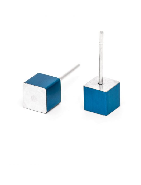 Cubist Stud Earrings – Blue Side