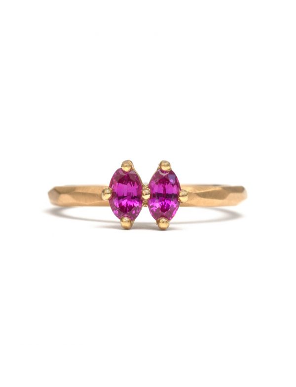 Double Pink Sapphire Ring