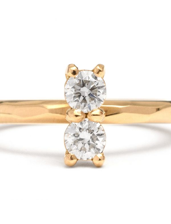 Double White Diamond Ring