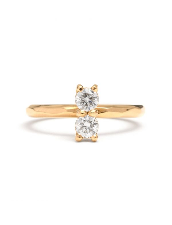 Double White Diamond Ring