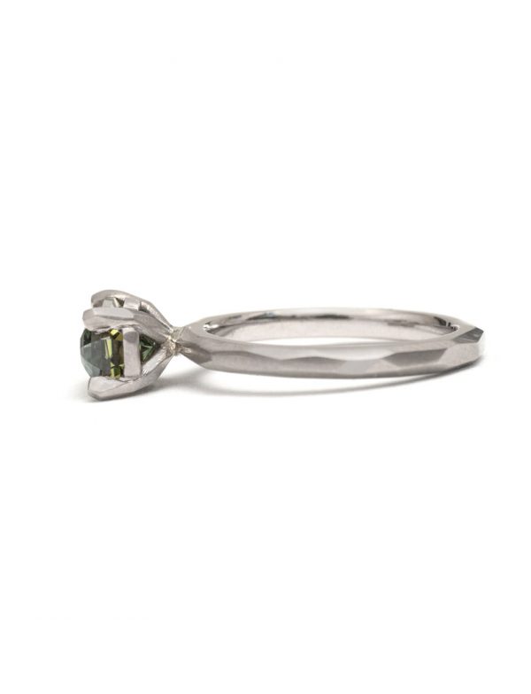 Long Emerald Cut Sapphire Ring