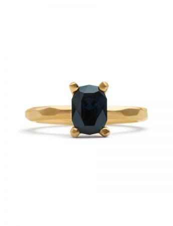 Dark Royal Blue Sapphire Ring