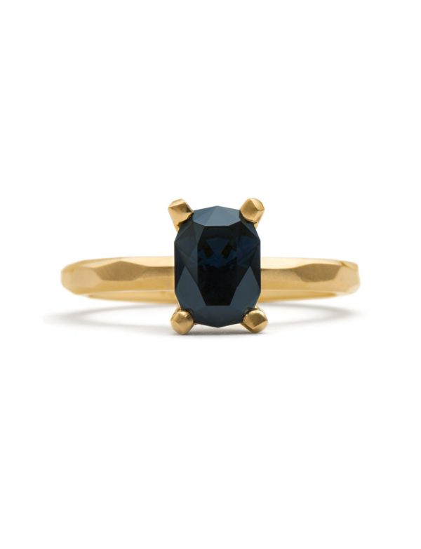 Dark Royal Blue Sapphire Ring