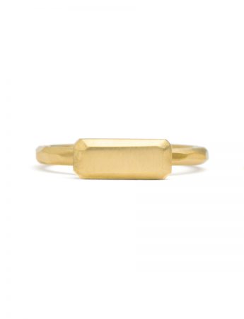 Gold Bar Signet Ring