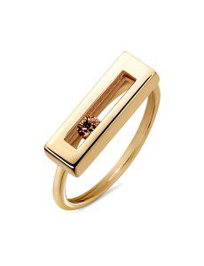 Luke Rose - Champagne Diamond Slide Ring - Angle