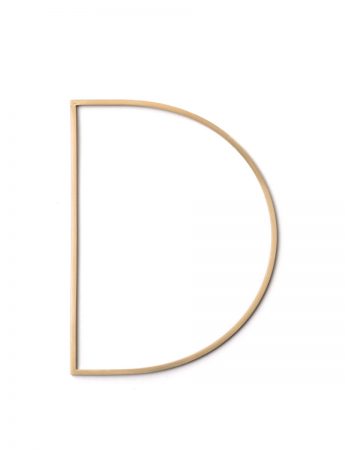 Fine D Bangle – Gold