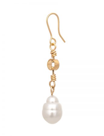 Swivel Drop South Sea Pearl Earrings – Gold