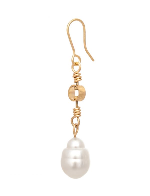 Swivel Drop South Sea Pearl Earrings – Gold