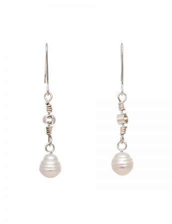 Swivel Drop South Sea Pearl Earrings – Silver