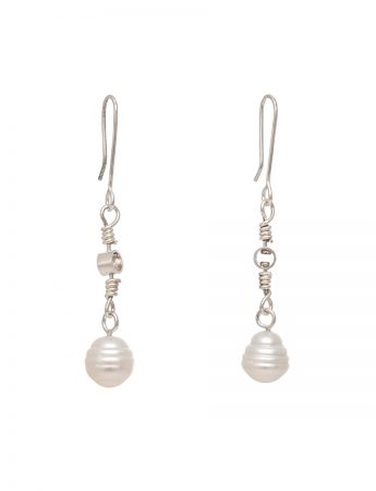 Swivel Drop South Sea Pearl Earrings – Silver