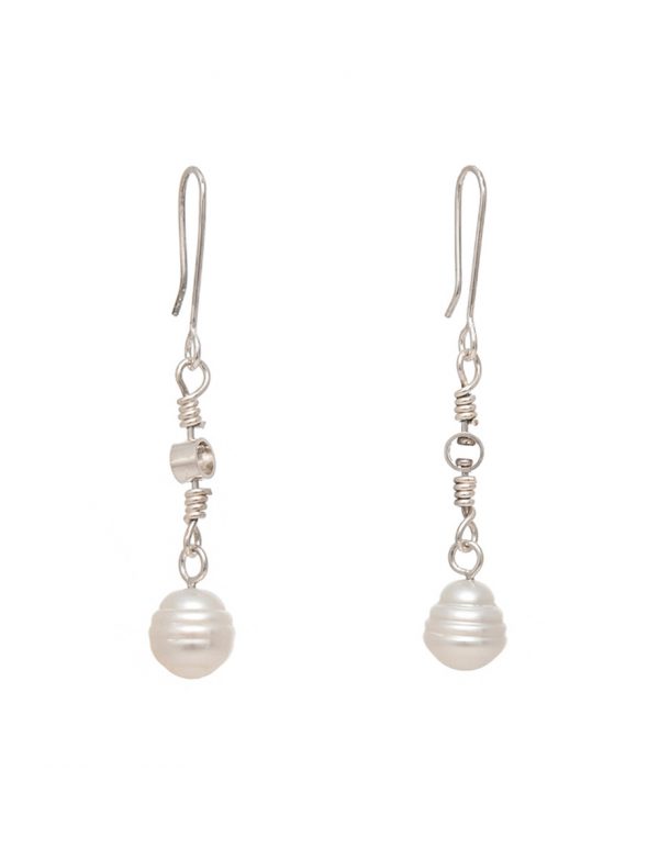 Swivel Drop South Sea Pearl Earrings – Silver