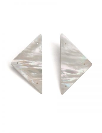 Triangle Carved Mother Of Pearl Earrings – Large